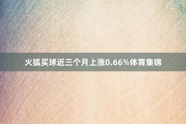 火狐买球近三个月上涨0.66%体育集锦