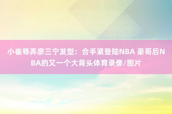 小崔辱弄廖三宁发型：合手紧登陆NBA 豪哥后NBA的又一个大背头体育录像/图片